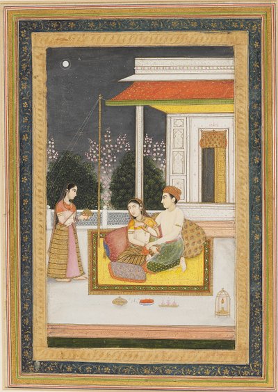 Geceleri terasta aşk sahnesi, c1790 by Unbekannt