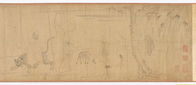 Luohanlar ve denizi geçen hayvanlar, Ming hanedanı, 16-17. yüzyıl. by Unbekannt
