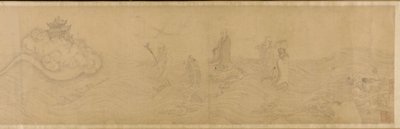 Luohanlar denizi geçerken, Ming hanedanı, 15.-16. yüzyıl. by Unbekannt