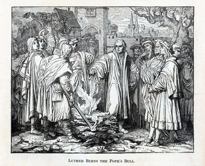 Luther Papa Boğasını Yakıyor, 1882 by Unbekannt