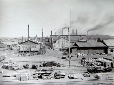 Lysva demir dökümhanesi, Rusya, 1900