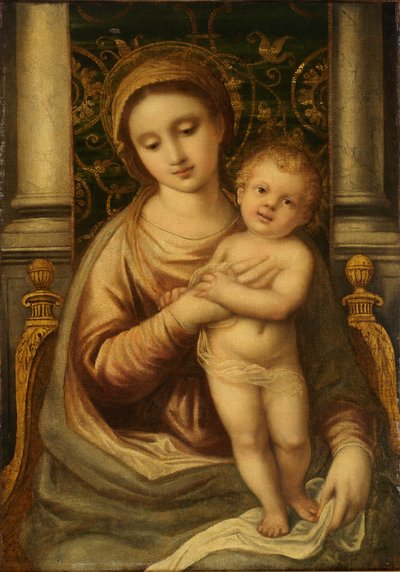 Madonna ve Çocuk, 19. yüzyıl. by Unbekannt