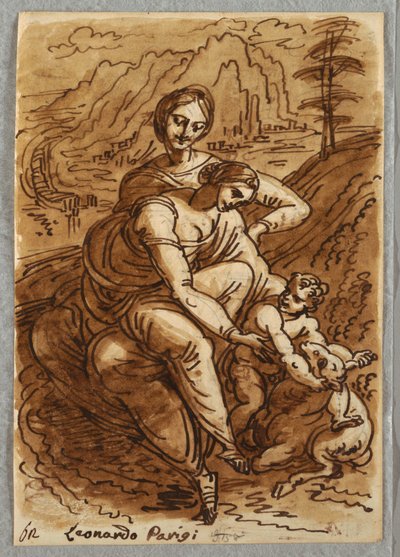 Madonna ve Çocuk, Aziz Anna ve Kuzu ile, Leonardo