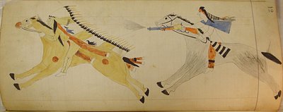 Maffet Ledger: İki Atlı Kızılderili, yaklaşık. 1874-81. by Unbekannt