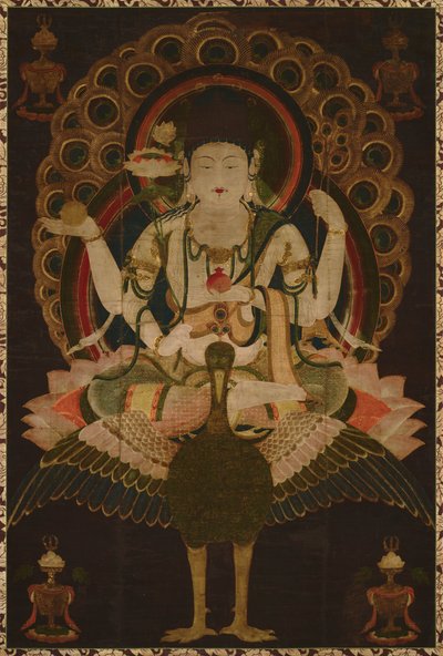 Mahamayuri Parşömeni, 12. yüzyıl by Unbekannt