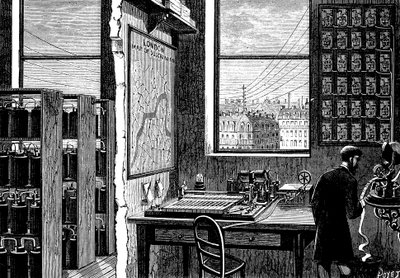 Exchange Telegraph Company'nin ana istasyonu, Londra, 1882 by Unbekannt
