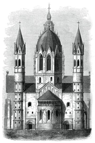 Mainz Katedrali, Ren, Almanya, 12. ve 13. yüzyıl, 1870 by Unbekannt