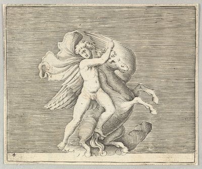 Kanatlı Atla Boğuşan Adam, ca. 1599-1622. by Unbekannt