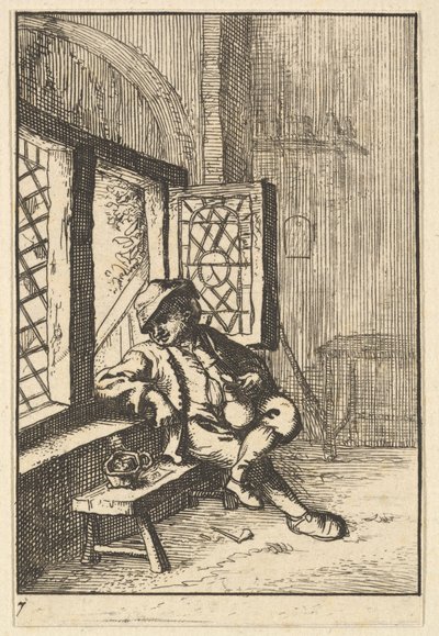 Pencerenin Yanında Oturan Adam kopyası, 1610-85. by Unbekannt