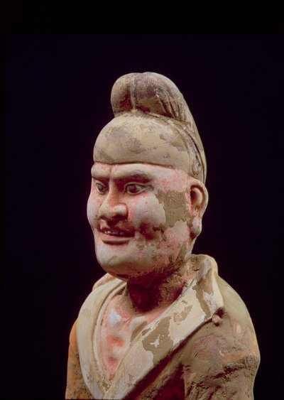İpek Yolu Boyunca Seyahat Eden Adam, büstün detayı, Çin, Tang Hanedanlığı (618-906) (pişmiş toprak) (ayrıca bkz. 115293) by Unbekannt
