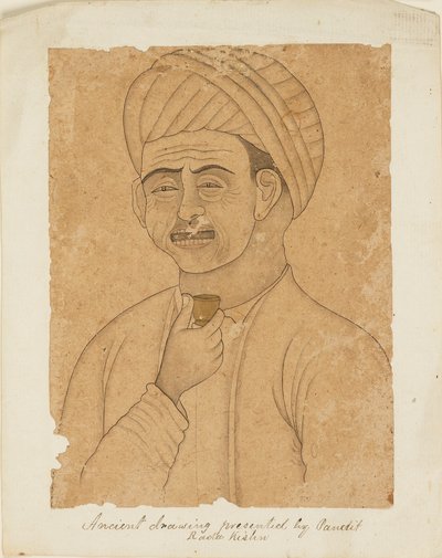 Bir şarap bardağı olan adam, 19. yüzyıl by Unbekannt