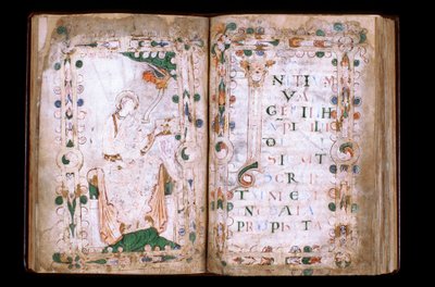 Manche N* 067, Vil de Mortain, Saint Evroult kolej kilisesinin hazinesi, 10. yüzyıldan İncil kitabı. by Unbekannt
