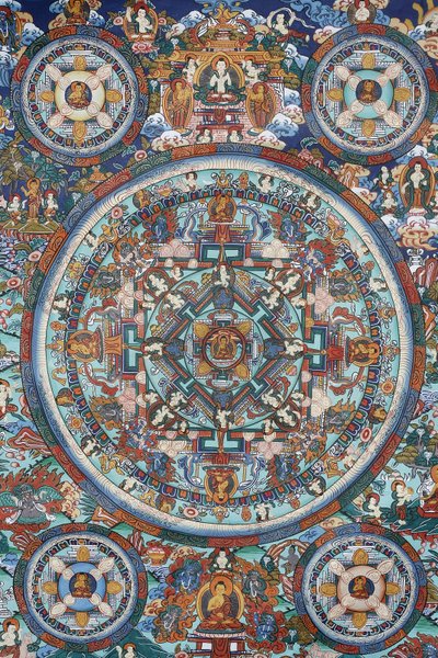 Mandala bir Tibet thangka, Bhaktapur, Nepal by Unbekannt