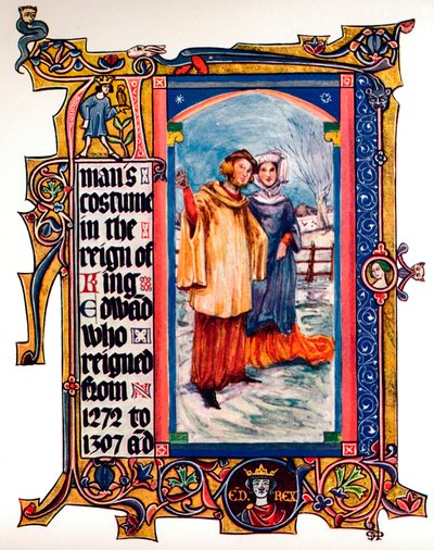 Kral I. Edward'ın Saltanatında Erkek Kostümü, 1909 by Unbekannt