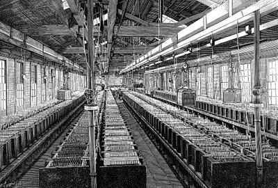 Elektrik pillerinin imalatı, ABD, 1887 by Unbekannt