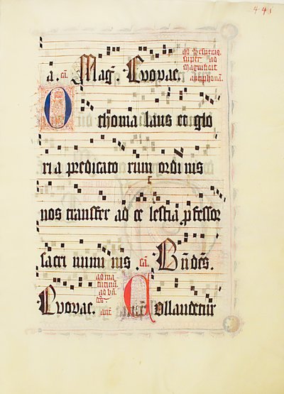 Elyazması Yaprağı, bir Antiphonary