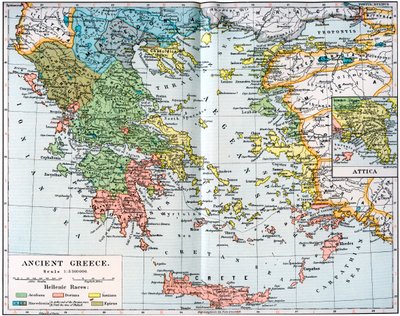 Antik Yunanistan Haritası, 1902 by Unbekannt