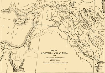 Asur, Keldani ve Komşu Ülkeler Haritası, 1890. by Unbekannt
