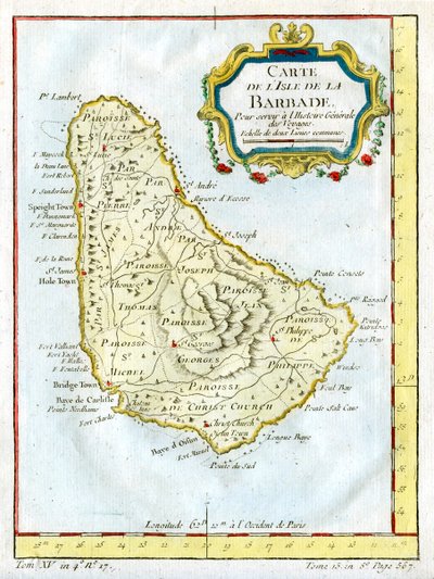 Barbados Haritası, c1764 by Unbekannt
