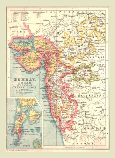 Bombay, Berar ve Orta Hindistan
