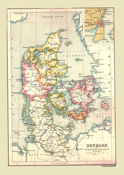 Danimarka haritası, 1902. by Unbekannt