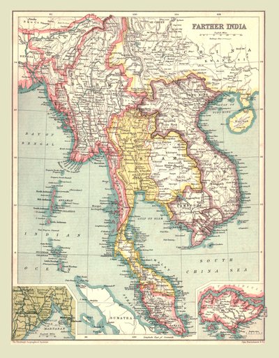 Uzak Hindistan Haritası, 1902. by Unbekannt