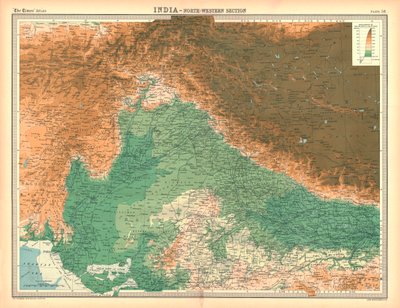 Hindistan Haritası - Kuzey Batı Bölümü by Unbekannt