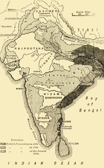 Hindistan Haritası, 1780,1800