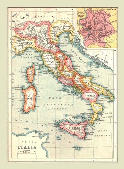 İtalya haritası, 1902. by Unbekannt