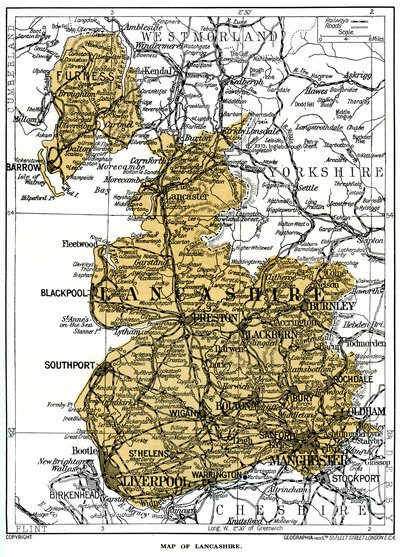 Lancashire Haritası, 1924-1926 by Unbekannt