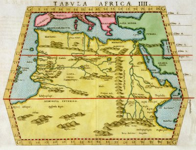 Kuzey Afrika Haritası, c1580s by Unbekannt