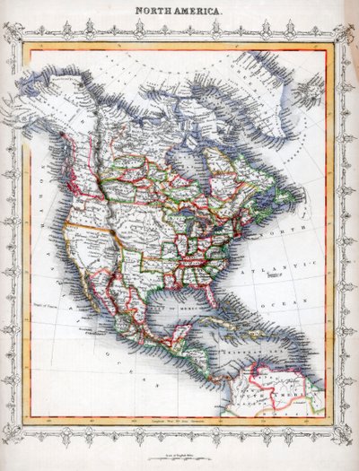 Kuzey Amerika Haritası by Unbekannt