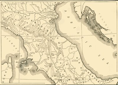 Kuzey ve Orta İtalya Haritası, 1890. by Unbekannt