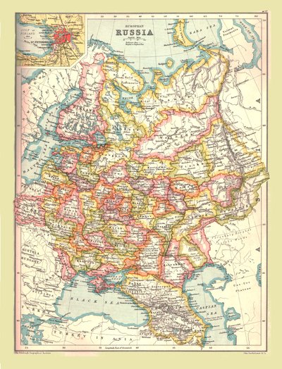 Rusya Haritası, 1902. by Unbekannt