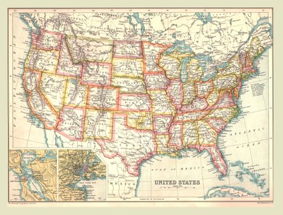 Amerika Birleşik Devletleri Haritası, 1902. by Unbekannt