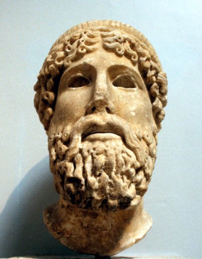 Mermer kafa, muhtemelen Antik Yunan tanrısı Zeus