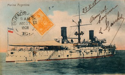 Arjantin Donanması. Savaş Gemisi, Belgrano, c1908 by Unbekannt