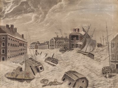 Pazar Meydanı, Providence, Rhode Island, Büyük Eylül Fırtınası Sırasında, 1815, 1815. by Unbekannt