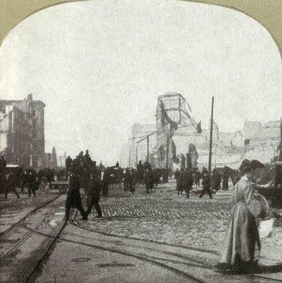 Vapur iskelesinden Market St. - Chronicle ve Call binaları uzaktan, 1906. by Unbekannt