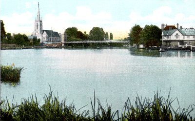 Marlow Köprüsü ve Kilisesi, Buckinghamshire, 20. Yüzyıl by Unbekannt