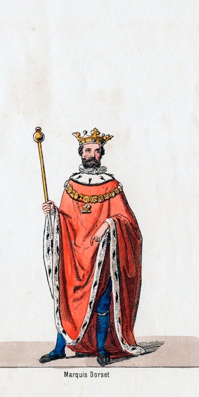 Dorset Markisi, Shakespeare oyunu için kostüm tasarımı, Henry VIII, 19. yüzyıl by Unbekannt