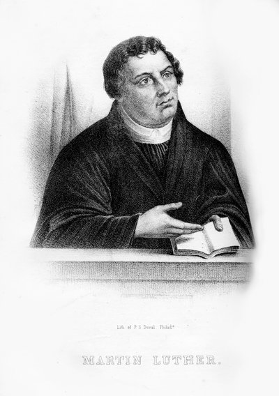 Martin Luther, Alman ilahiyatçı, Augustinerinnen keşiş ve dini reformcu, 1854 by Unbekannt