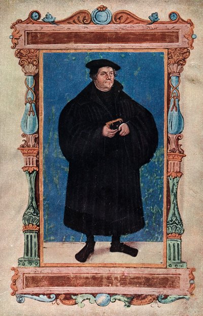 Martin Luther, Alman ilahiyatçı ve Augustinerinnen keşiş, 19. yüzyıl by Unbekannt