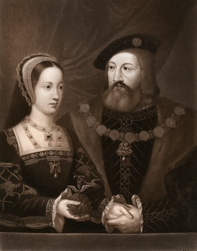 Mary Tudor ve Charles Brandon, Suffolk Dükü, 1515, 1902 by Unbekannt