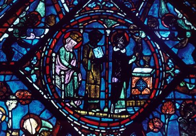 St Giles Kütlesi, vitray, Chartres Katedrali, Fransa, 1194-1260 by Unbekannt