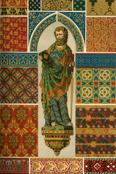Ortaçağ dokuma, nakış, emaye ve boyalı heykel, 1898. by Unbekannt