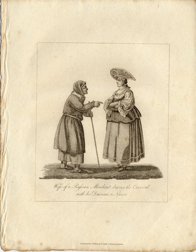 1833 Fasching sırasında Hemşire ile tüccarın karısı by Unbekannt