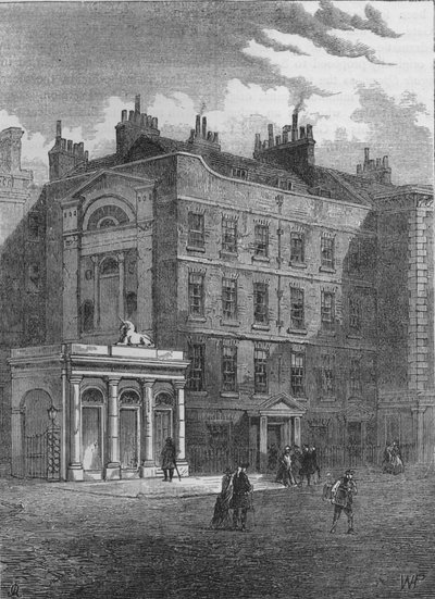 Messrs Christie ve Mansons orijinal müzayede odaları, Westminster, Londra, c1860 1878 by Unbekannt
