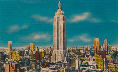 Midtown Skyline Gösterilen Empire State Binası, New York City, 1940