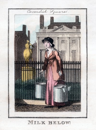 Aşağıda Süt!, Cavendish Meydanı, Londra, 1805 by Unbekannt